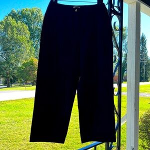 ⭐️ Talbots black high rise dressy capri pants women 12